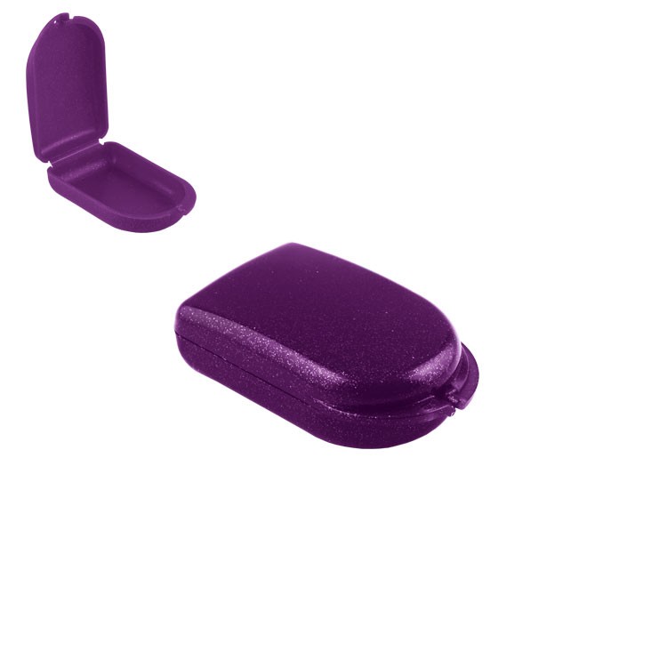 Slim-Line Pudełko ortodontyczne Metallic śliwkowy, 25 x 50 x 85mm (Opak. 10 szt.)