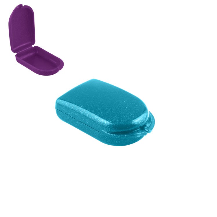 Slim-Line Pudełko ortodontyczne Metallic miętowy, 25 x 50 x 85mm (Opak. 10 szt.)