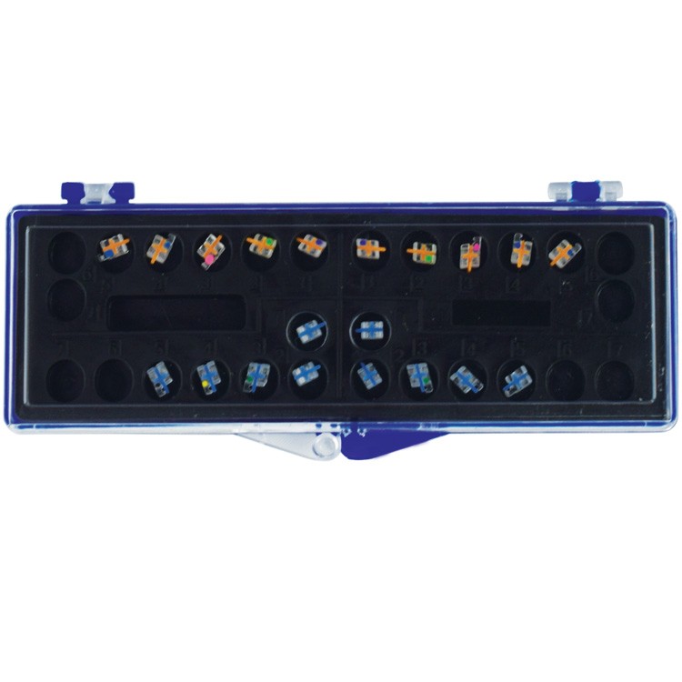 Zestaw zamków Aqua kosmetycznych Roth .022" 5x5 z haczykiem na 3