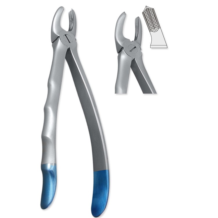 Kleszcze ekstrakcyjne tytanowe anatomiczne do zębów trzonowych górnych prawych fig. 17