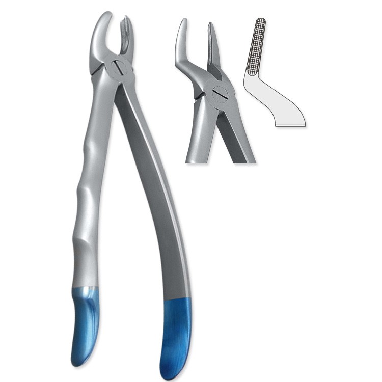 Kleszcze ekstrakcyjne tytanowe anatomiczne do korzeni górnych wąskie fig. 51A