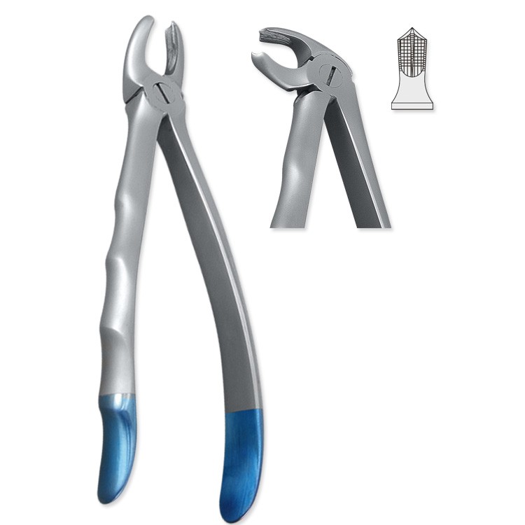 Kleszcze ekstrakcyjne tytanowe anatomiczne do zębów trzonowych dolnych fig. 22