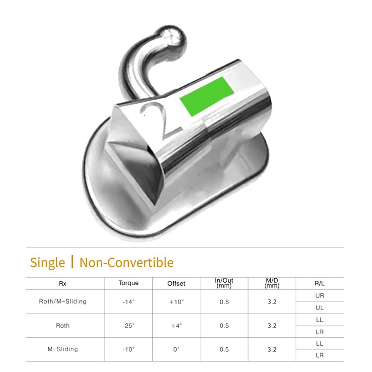Rurka pojedyncza niezamienna do przyklejania na drugi trzonowiec MBT 0.22” góra prawa
