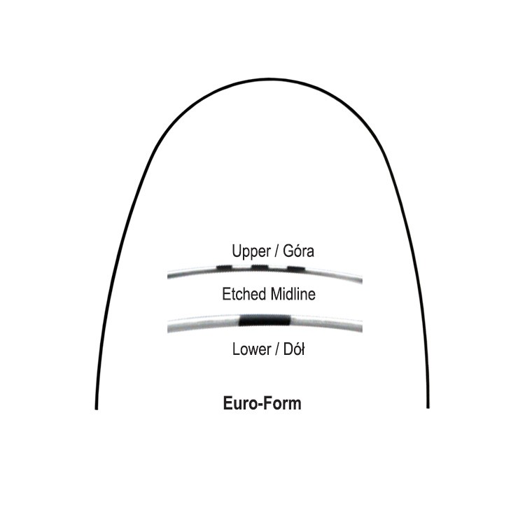 SANI-PAK UltiMax Łuki stalowe Euro-Form prostokątne dół .016" x .022" (25 szt.)