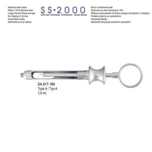 SS-2000 Strzykawka z automatyczną i ręczną aspiracją typ A 18ml.