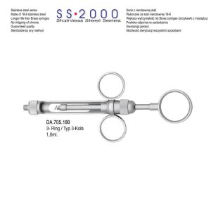 SS-2000 Strzykawka z aspiracją ręczną typ 3-Koła 18ml.