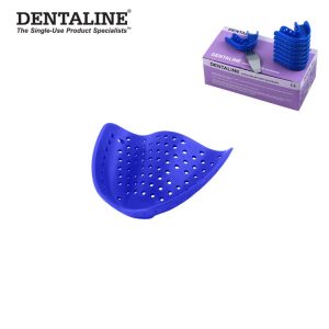 DENTALINE Jednorazowa łyżka wyciskowa do bezzębia ciemno niebieska górna roz L fig. 3 (25 szt.)