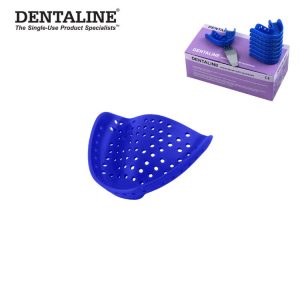 DENTALINE Jednorazowa łyżka wyciskowa do bezzębia ciemno niebieska górna roz M fig. 5 (25 szt.)