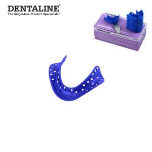 DENTALINE Jednorazowa łyżka wyciskowa do bezzębia ciemno niebieska dolna roz M fig. 6 (25 szt.)