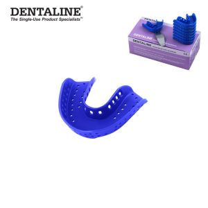 DENTALINE Jednorazowa łyżka wyciskowa ciemno niebieska regular dolna dolna roz L fig. 12 (25 szt.)