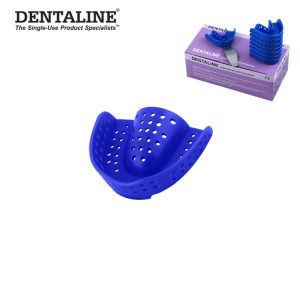 DENTALINE Jednorazowa łyżka wyciskowa ciemno niebieska ortodontyczna górna roz M fig.17 (25 szt.)