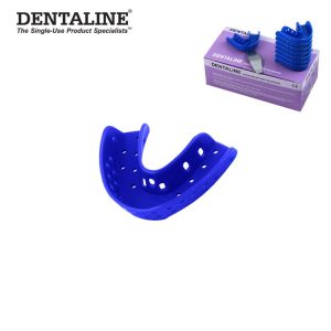 DENTALINE Jednorazowa łyżka wyciskowa ciemno niebieska ortodontyczna dolna roz M fig.18 (25 szt.)