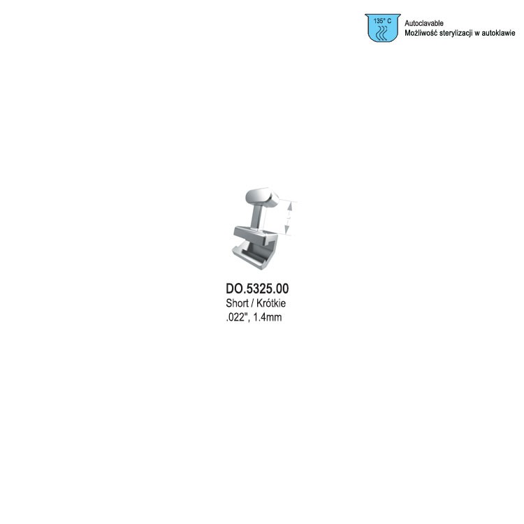 Haczyk z kuleczką zaciskany .022", 1.4mm, krótki (Opak. 10 szt.)