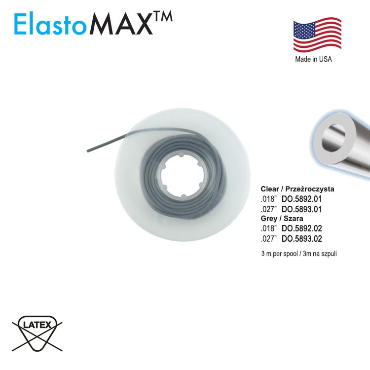 ElastoMax Osłonka, bez lateksu, na łuki przeźroczysta .018" (3m na szpuli)