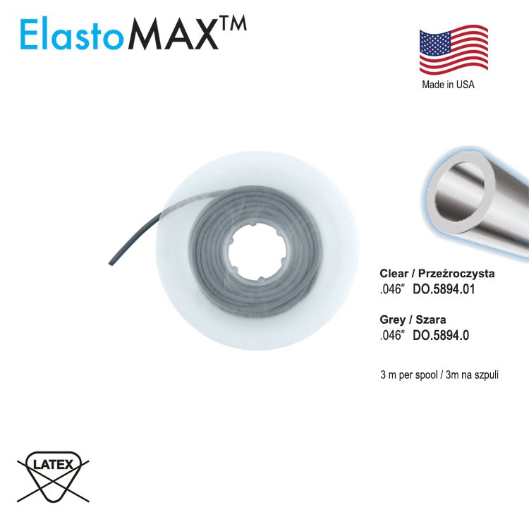 ElastoMax Osłonka, bez lateksu, na pelotę wargową szara .046" (3m na szpuli)