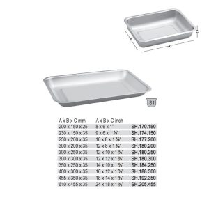 Tacka płytka stal nierdzewna 610x455x35mm