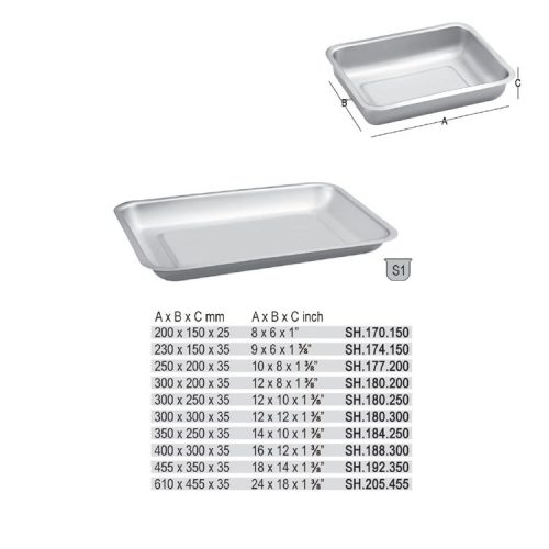 Tacka płytka stal nierdzewna 610x455x35mm