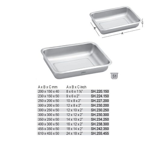 Tacka głęboka stal nierdzewna 610x455x50mm