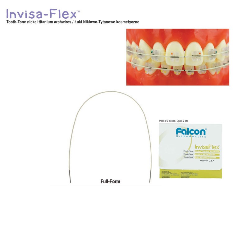InvisaFlex Łuki NiTi Full-Form okrągłe kosmetyczne góra .014'' (2 szt.)