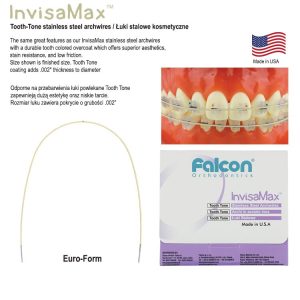 InvisaMax Łuki stalowe Euro-Form okrągłe kosmetyczne góra .018''