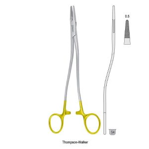 Falcon-Grip Igłotrzymacz Thompson-Walker w kształcie S 150mm węglik spiekany