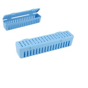 Kasetka plastikowa, możliwość sterylizacji niebieska 205 x 50 x 45 mm (autoklawowalna 134°C)