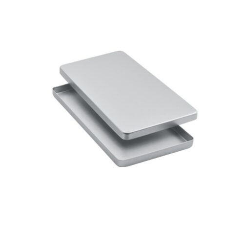 Przykrywka aluminiowa nieperforowana Mini 182x103x13mm srebrna