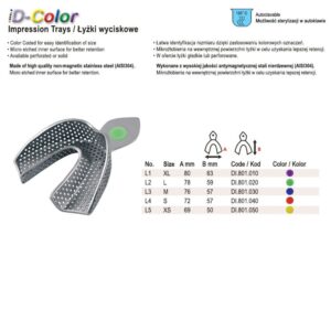 ID-Color Łyżka wyciskowa perforowana do ubytków częściowych dolna fig.5 roz. S