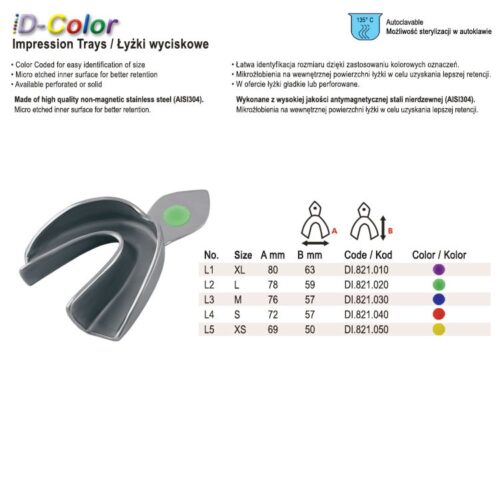 ID-Color Łyżka wyciskowa pełna do ubytków częściowych dolna fig.5 roz. S