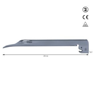 Łyżka metalowa jednorazowa do laryngoskopu Miller żarówka LED 155mm fig. 4