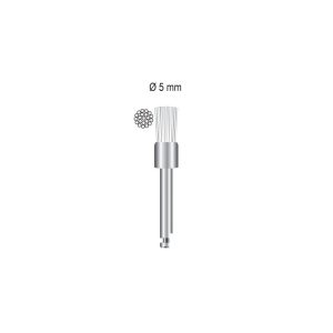 Szczoteczka polerska na kątnicę 5mm płaska biały nylon