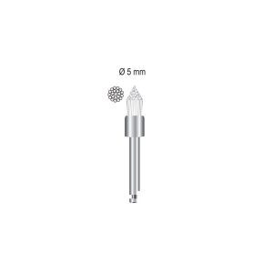 Szczoteczka polerska na kątnicę 5mm stożkowa biały nylon
