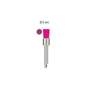 SMART Szczoteczka polerska miękka na kątnicę 5mm płaska różowy nylon