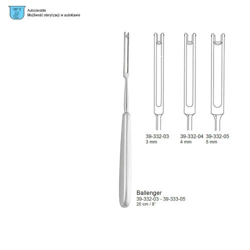 Nóż Ballenger do przegrody nosa prosty 3mm/200mm