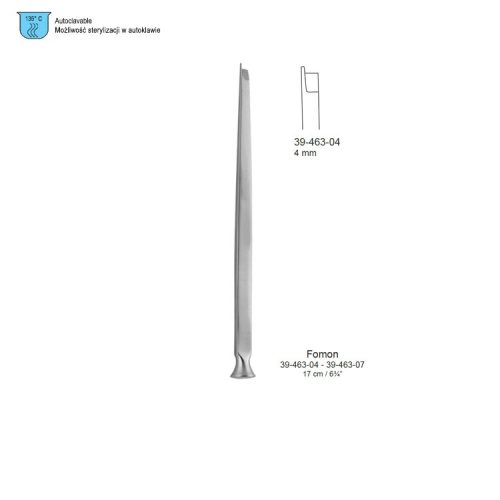 Dłuto Fomon do przegrody nosa 4mm/170mm