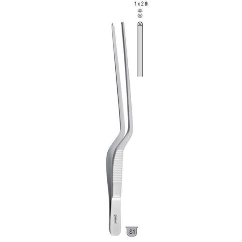 Penseta nosowa chirurgiczna Jansen-Gruenwald bagnetowa 1x2 ząbki 200mm
