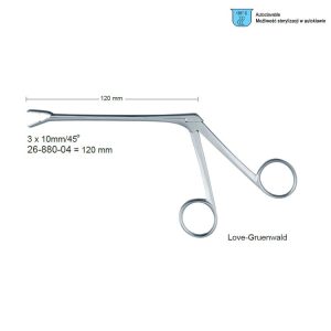 Odgryzacz do laminektomii Love-Gruenwald cięcie w dół 45° 3x10mm/120mm