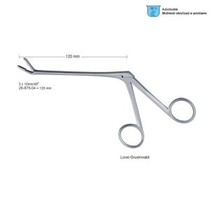 Odgryzacz do laminektomii Love-Gruenwald cięcie w górę 45° 3x10mm/120mm