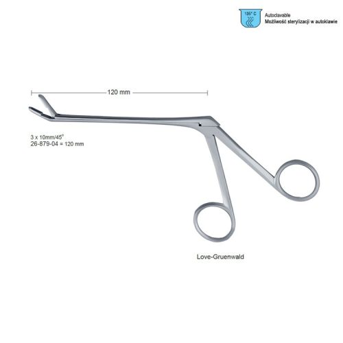 Odgryzacz do laminektomii Love-Gruenwald cięcie w górę 45° 3x10mm/120mm