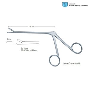 Odgryzacz do laminektomii Love-Gruenwald prosty 3x10mm/120mm