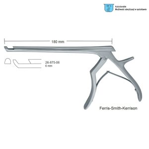 Odgryzacz kostny Ferris-Smith-Kerrison cięcie w górę 40' 6mm/trzonek 180mm