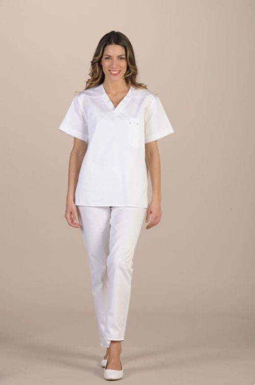 Milano, bluza unisex MC, Lev, biała S