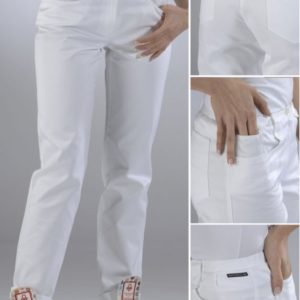 Jeans, spodnie damskie, Gab, białe XS