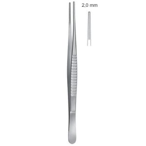 Penseta atraumatyczna De Bakey 2mm/200mm