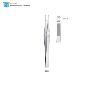 Penseta chirurgiczna Lane 3x4 ząbki 140mm