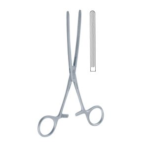 Kleszczyki zaciskowe jelitowe Kocher proste 180mm