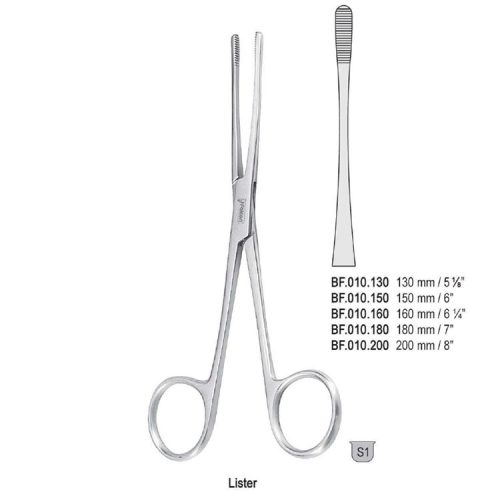 Kleszcze Lister do materiałów opatrunkowych proste 150mm