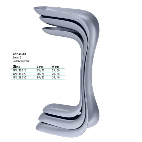 Wziernik pochwowy Sims 85/90x35/40mm