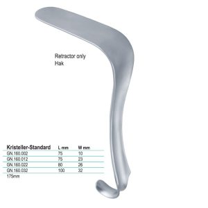 Hak pochwowy Kristeller-Standard 80x26mm 175mm fig.2