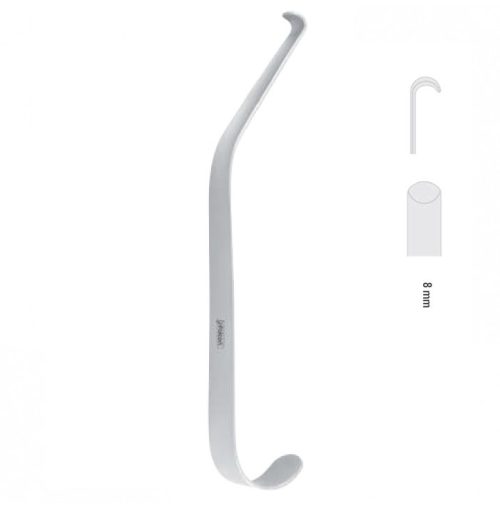 Retractor channel Obwegeser model-2 8mm, 160mm